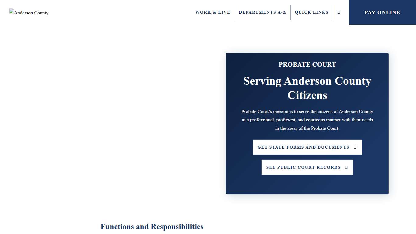 Probate Court - Anderson County South Carolina